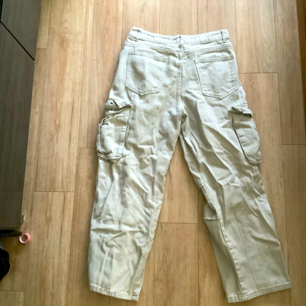 white baggy pants !